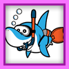 サメ 鮫 スキューバーフリーキャラクター