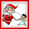 クリスマス サンタと子供 フリーキャラクター